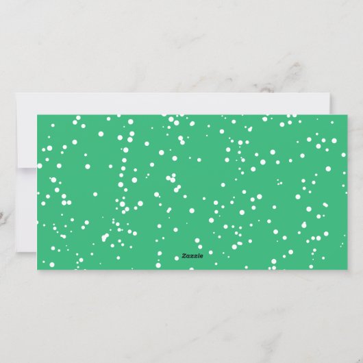 Falalalalala緑のスクリプグラデーショントのクリスマス3写真 シーズンカード (裏面)