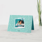 Falalalalala緑のスクリプトグラデーションおもしろいクリスマスフォト シーズンカード (裏面)