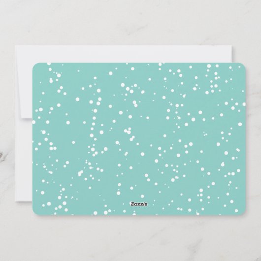 Falalalalala緑のスクリプトグラデーションおもしろいクリスマスフォト シーズンカード (裏面)