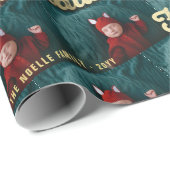 Falalalalala金ゴールドグラデーションスクリプトChristmas数々の Photo ラッピングペーパー (ロールコーナー)