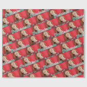 Falalalalala Mintスクリプトグラデーションクリスマスフォト数々のページ ラッピングペーパー (フラット)