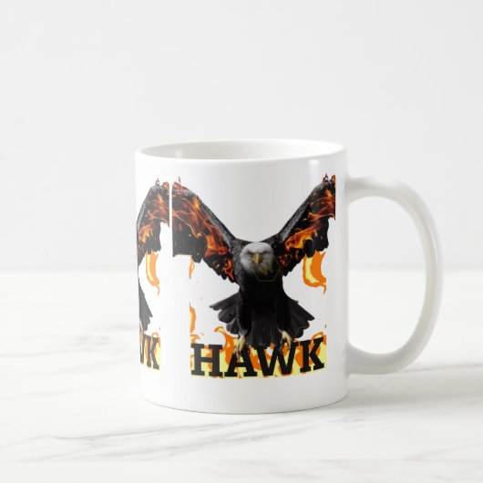 Falcon Art Mug – Bold Wildlife Bird of Prey Design コーヒーマグカップ (右)
