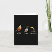 Falcon Duck Toucan Birds Subtle Anti Trump  カード (正面)