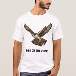 Falcon in Flight Realistic T-Shirt Design (white) Tシャツ
