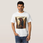 Falcon Ra Egyptian god in the city Tシャツ (正面フル)