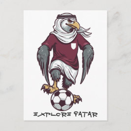 Falcon Striker with Traditional Headscarf シーズンポストカード