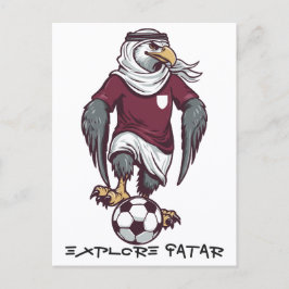 Falcon Striker with Traditional Headscarf ポストカード