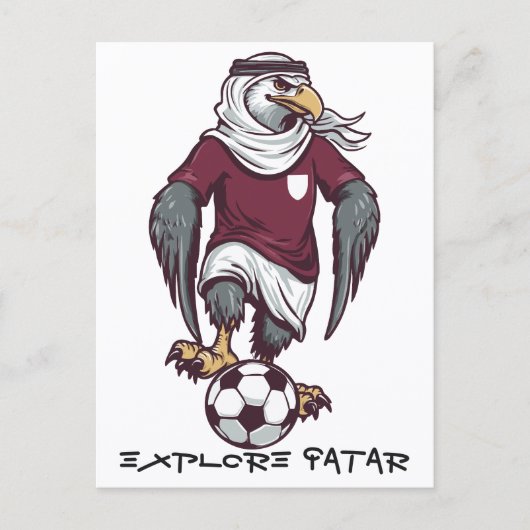 Falcon Striker with Traditional Headscarf ポストカード (正面)