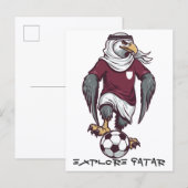 Falcon Striker with Traditional Headscarf ポストカード (正面/裏面)