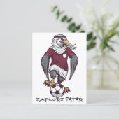 Falcon Striker with Traditional Headscarf ポストカード (スタンド正面)