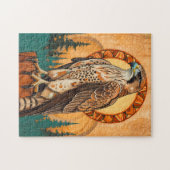 Falcon Totem – Visionary Art Deco Spirit ジグソーパズル (横)