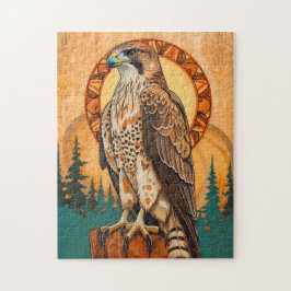 Falcon Totem – Visionary Art Deco Spirit ジグソーパズル