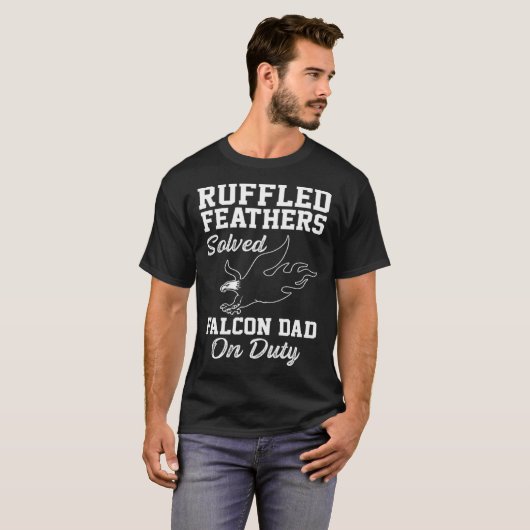 Falconer Dad Falconry Ruffled Feathers Tシャツ (正面フル)