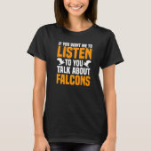 Falconer Falcon Gamehawking Ornithologist Hawker F Tシャツ (正面)