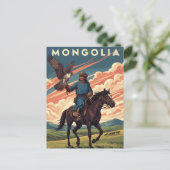 Falconer in Mongolia Travel ポストカード (スタンド正面)