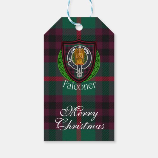 Falconer Scottish Clan Tartan & Crest ギフトタグ (正面)