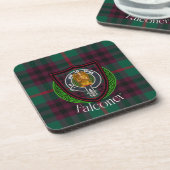 Falconer Scottish Clan Tartan & Crest コースター (左側)