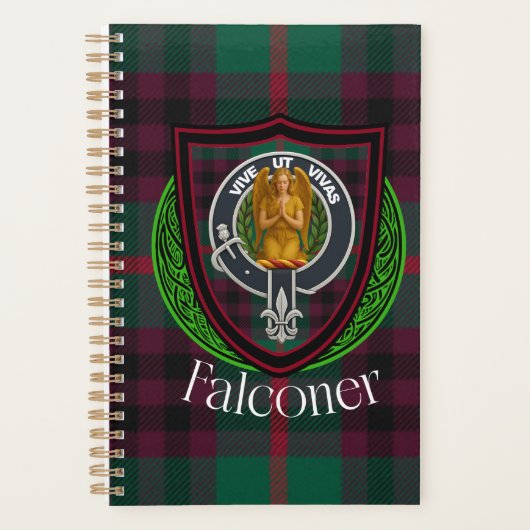 Falconer Scottish Clan Tartan & Crest プランナー手帳 (正面)