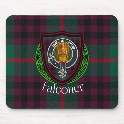 Falconer Scottish Clan Tartan & Crest マウスパッド (正面)