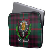 Falconer Scottish Clan Tartan & Crest ラップトップスリーブ (正面左)