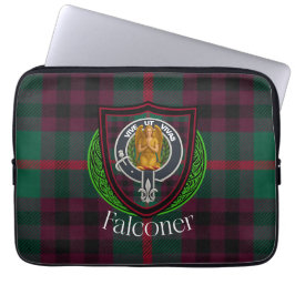 Falconer Scottish Clan Tartan & Crest ラップトップスリーブ