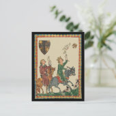 Falconry, 14th Century Codex Manesse ポストカード (スタンド正面)