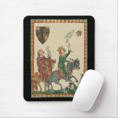 Falconry, 14th Century Codex Manesse マウスパッド (マウス)