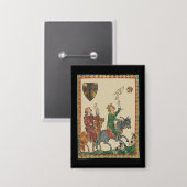 Falconry, 14th Century Codex Manesse 缶バッジ (正面/裏面)