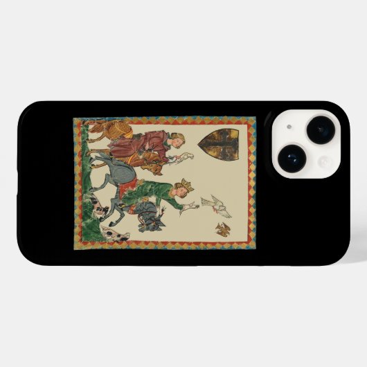 Falconry, 14th Century Codex Manesse Case-Mate iPhoneケース (裏面 (横))