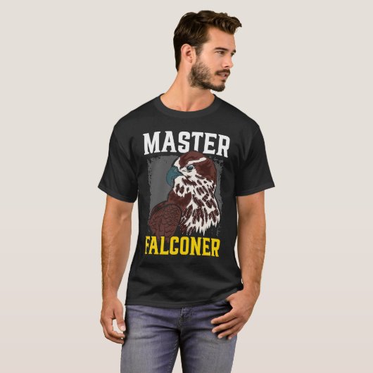 Falconry Bird Ornithology Falcon Master Falconer Tシャツ (正面フル)