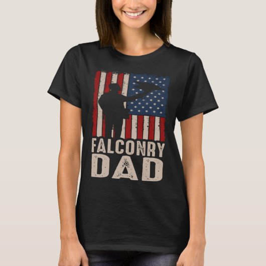 Falconry Dad Falconer Hawker Falcon  Hawking Exper Tシャツ (正面)
