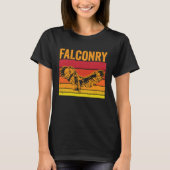 Falconry Retro Sunset Falcon Tシャツ (正面)