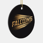 Falcons Golden Speed Typography Design セラミックオーナメント (右)