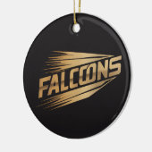 Falcons Golden Speed Typography Design セラミックオーナメント (左)