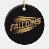 Falcons Golden Speed Typography Design セラミックオーナメント (裏面)