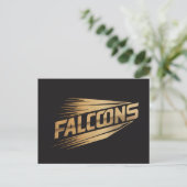 Falcons Golden Speed Typography Design ポストカード (スタンド正面)