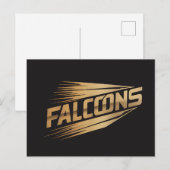 Falcons Golden Speed Typography Design ポストカード (正面/裏面)