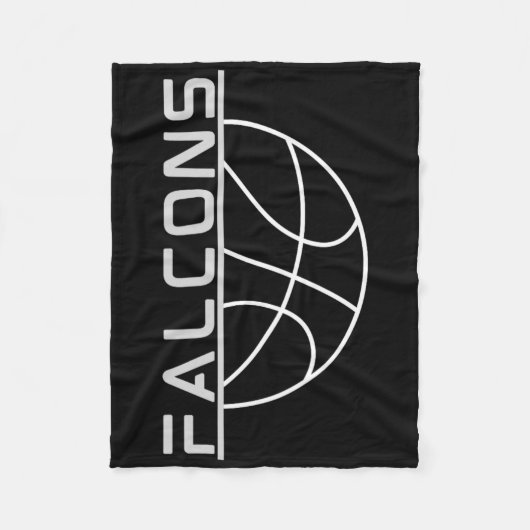 Falcons Sketll フリースブランケット (正面)