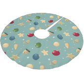 Falda árbol navidad, adornos navideños, estrella ブラッシュドポリエステルツリースカート (アングル)