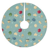 Falda árbol navidad, adornos navideños, estrella ブラッシュドポリエステルツリースカート (正面)