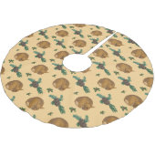 Falda árbol navidad con cervatillo y ramas. ブラッシュドポリエステルツリースカート (アングル)