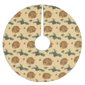 Falda árbol navidad con cervatillo y ramas. ブラッシュドポリエステルツリースカート (正面)