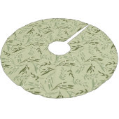 Falda árbol navidad con diseño de hojas muérdago ブラッシュドポリエステルツリースカート (アングル)