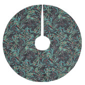 Falda árbol navidad con hojas de acebo ブラッシュドポリエステルツリースカート (正面)