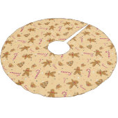 Falda de árbol de Navidad con galletas navideñas ブラッシュドポリエステルツリースカート (アングル)