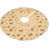 Falda de árbol de Navidad con galletas navideñas ブラッシュドポリエステルツリースカート (アングル)