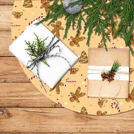 Falda de árbol de Navidad con galletas navideñas ブラッシュドポリエステルツリースカート