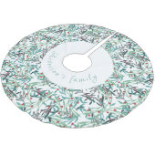 Falda de árbol navidad con diseño de acebo ブラッシュドポリエステルツリースカート (アングル)