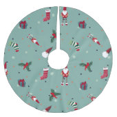 Falda Para El Árbol De Navidad Santa Claus ブラッシュドポリエステルツリースカート (正面)