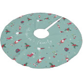 Falda Para El Árbol De Navidad Santa Claus ブラッシュドポリエステルツリースカート (アングル)